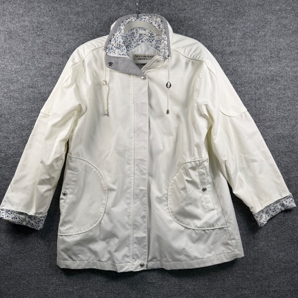 Vintage Mulberry‎ Street M Midweight Jacket Spring Coastal Grandma Parka 80s 90s